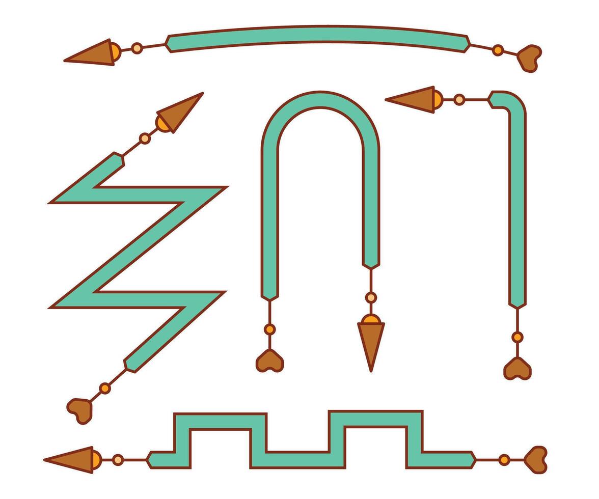 decorative arrow symbols set vector