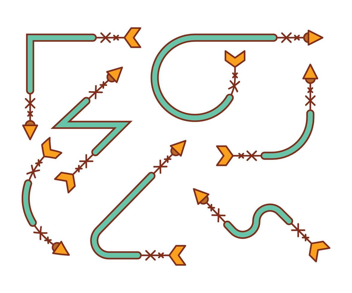 decorative arrow symbols set vector