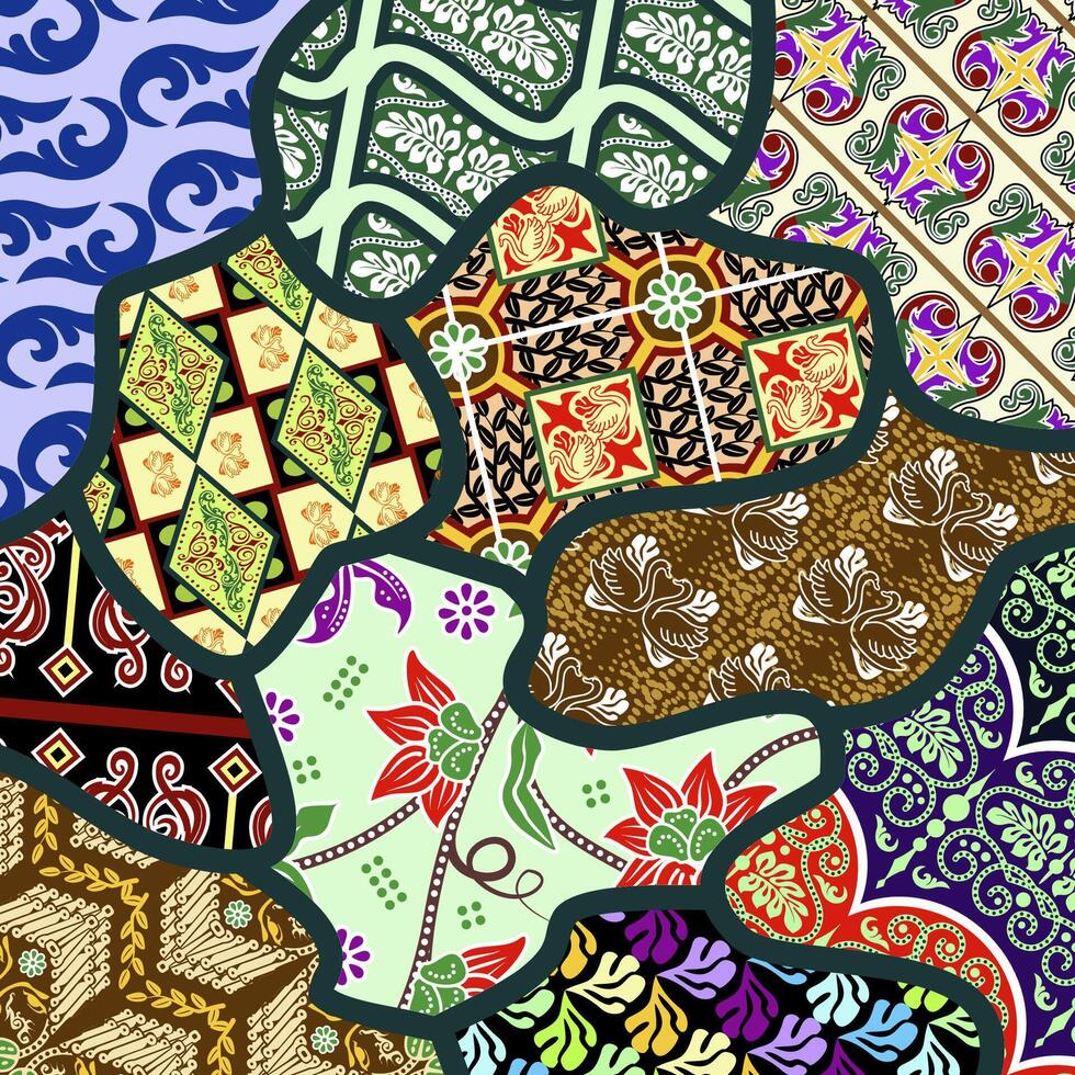 Traditional Batik Design from Indonesia vector