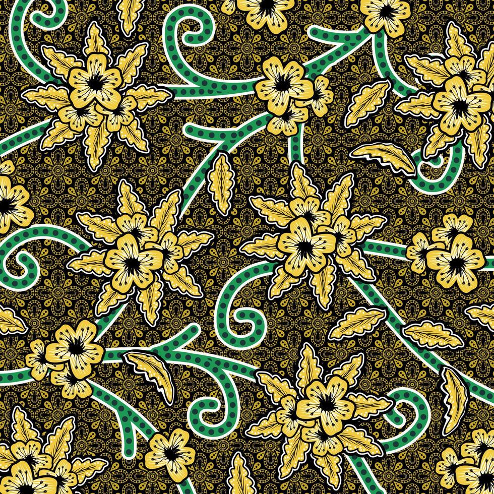 Traditional Batik Design from Indonesia vector