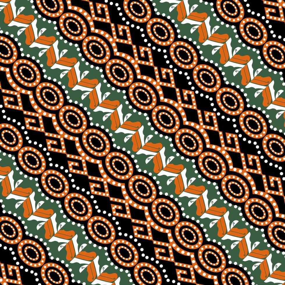Traditional Batik Design from Indonesia vector