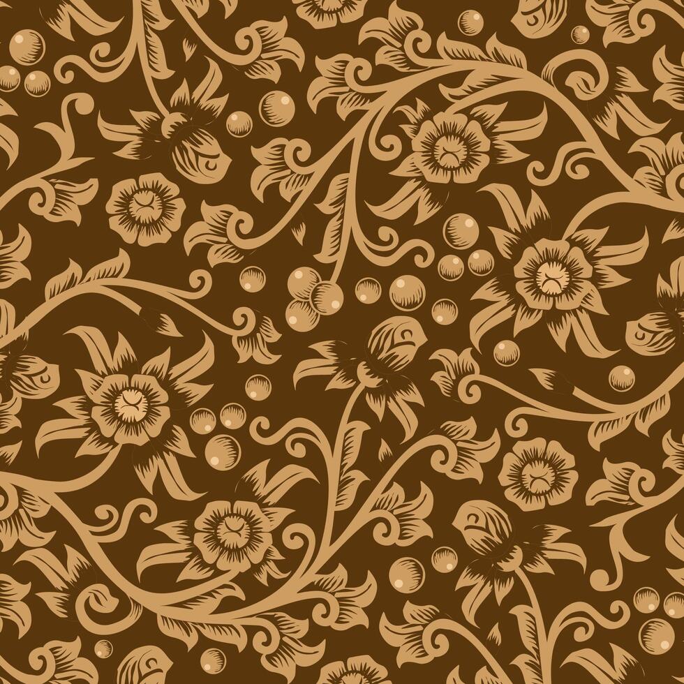 Traditional Batik Design from Indonesia vector