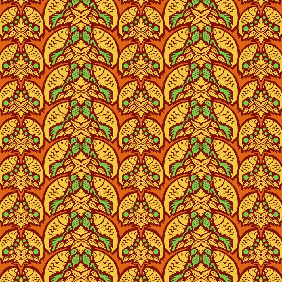 Traditional Batik Design from Indonesia vector
