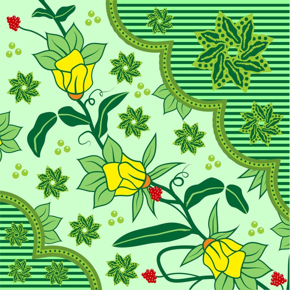 Traditional Batik Design from Indonesia vector