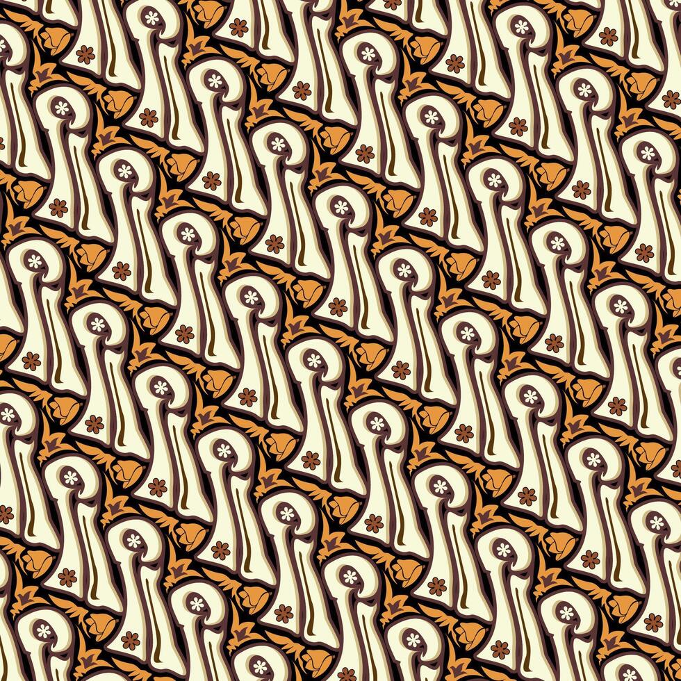 Traditional Batik Design from Indonesia vector