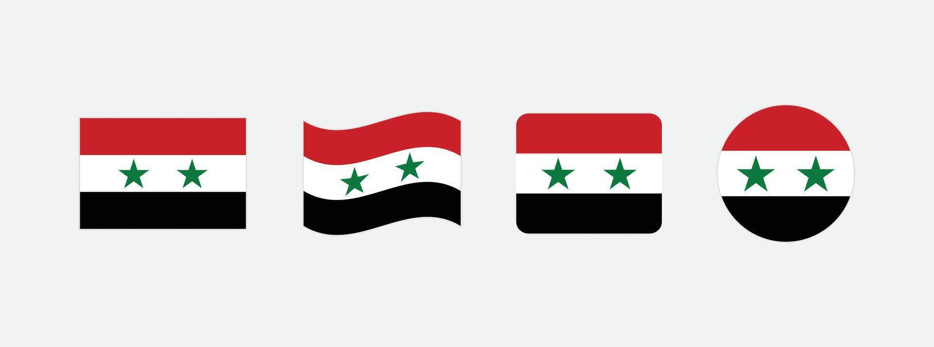 Syria flag. Set of Syria Flags Collection. vector