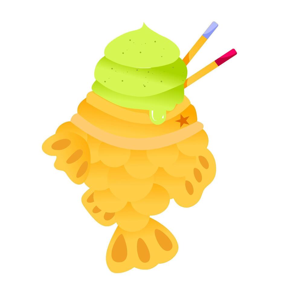 Taiyaki japhenese food. Perfect for korean food, japhenese food, asian food vector
