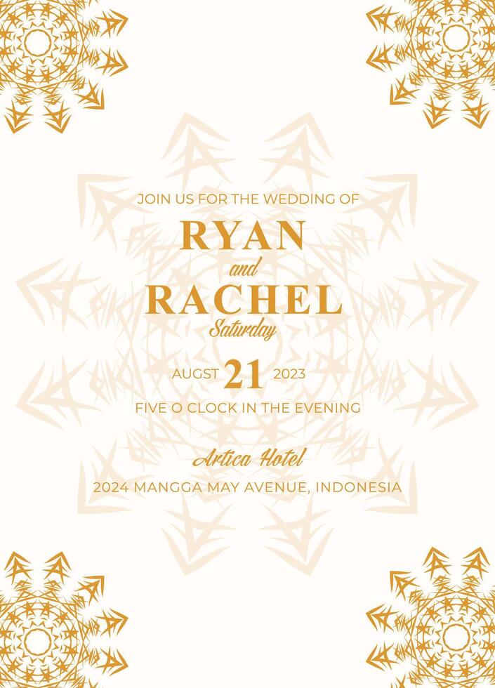Mandala. Gold decorative element. Picture for coloring. Abstract circular ornament with stylized leaves vector