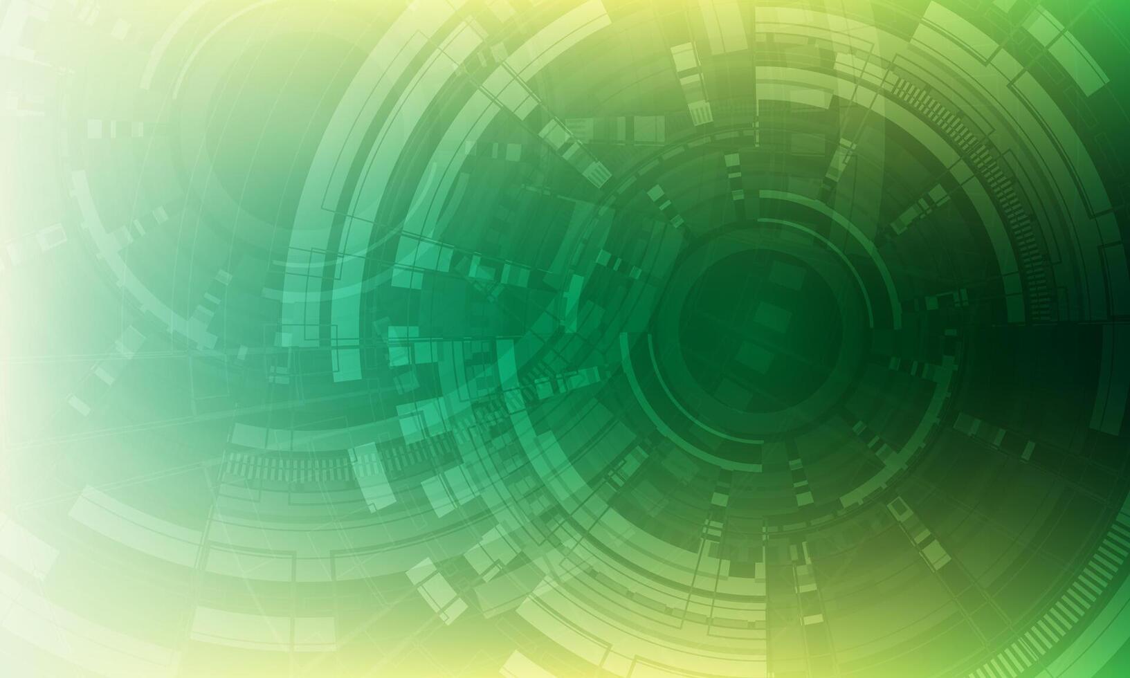 Abstract technology green yellow circular system cyber futuristi design modern creative background vector
