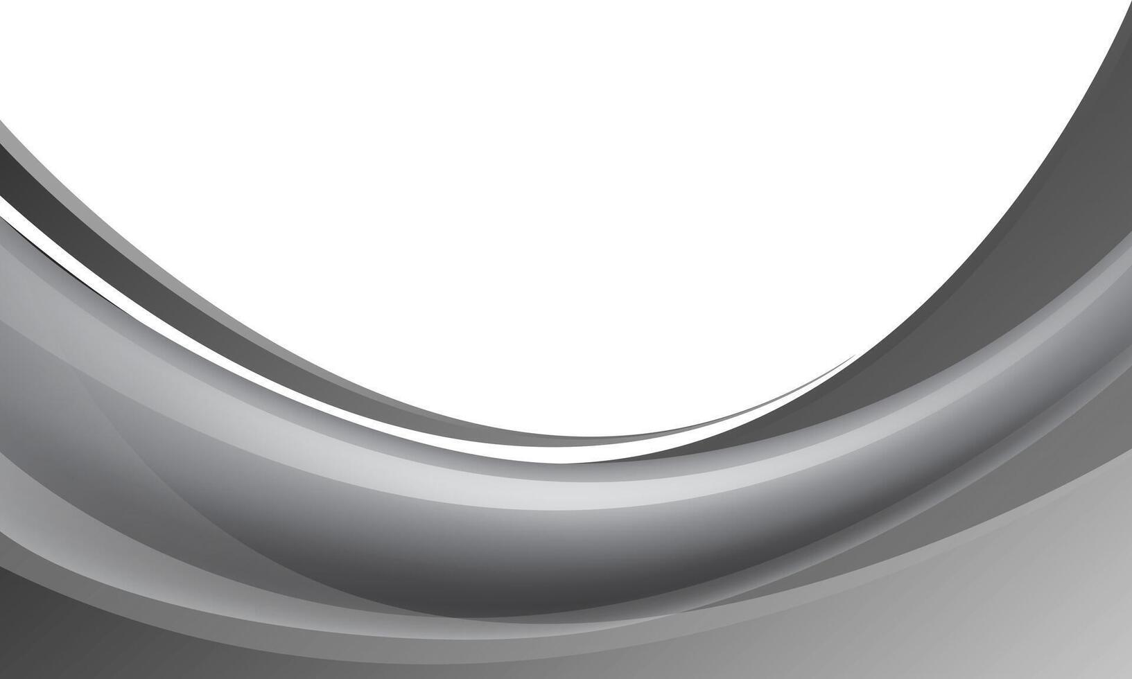 Abstract grey glossy curve overlap on white blank space design modern futuristic background vector