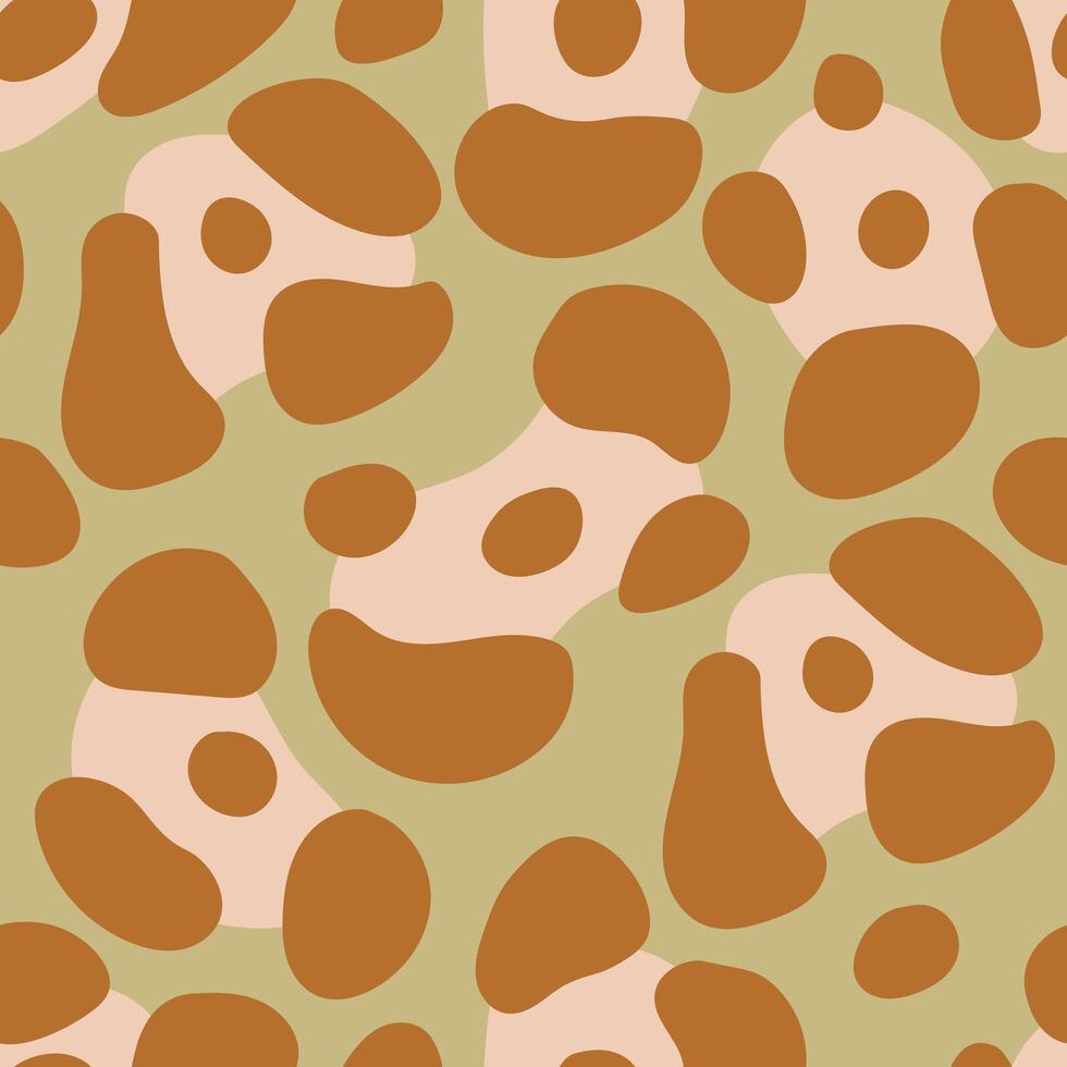 Animal Spotted Skin Print Seamless pattern on green background vector