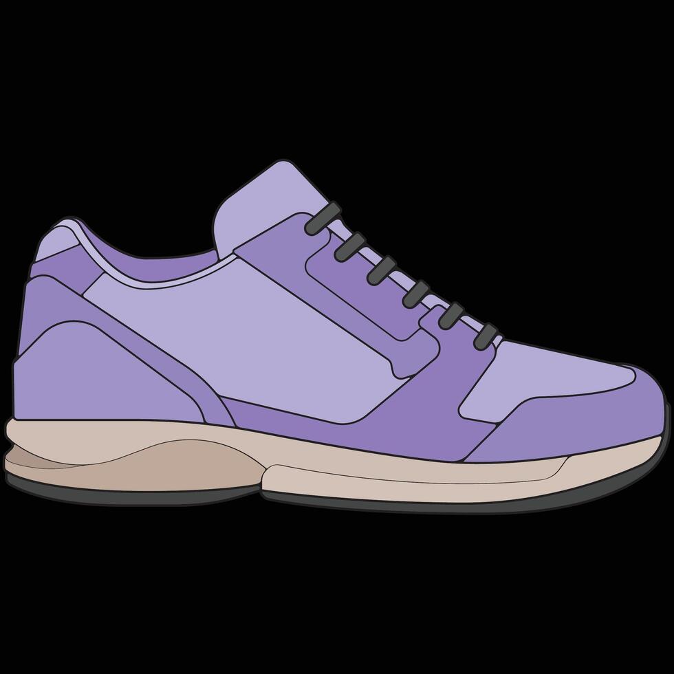 sneakers shoes for training, sneakers shoe illustration. Sneakers color full. vector