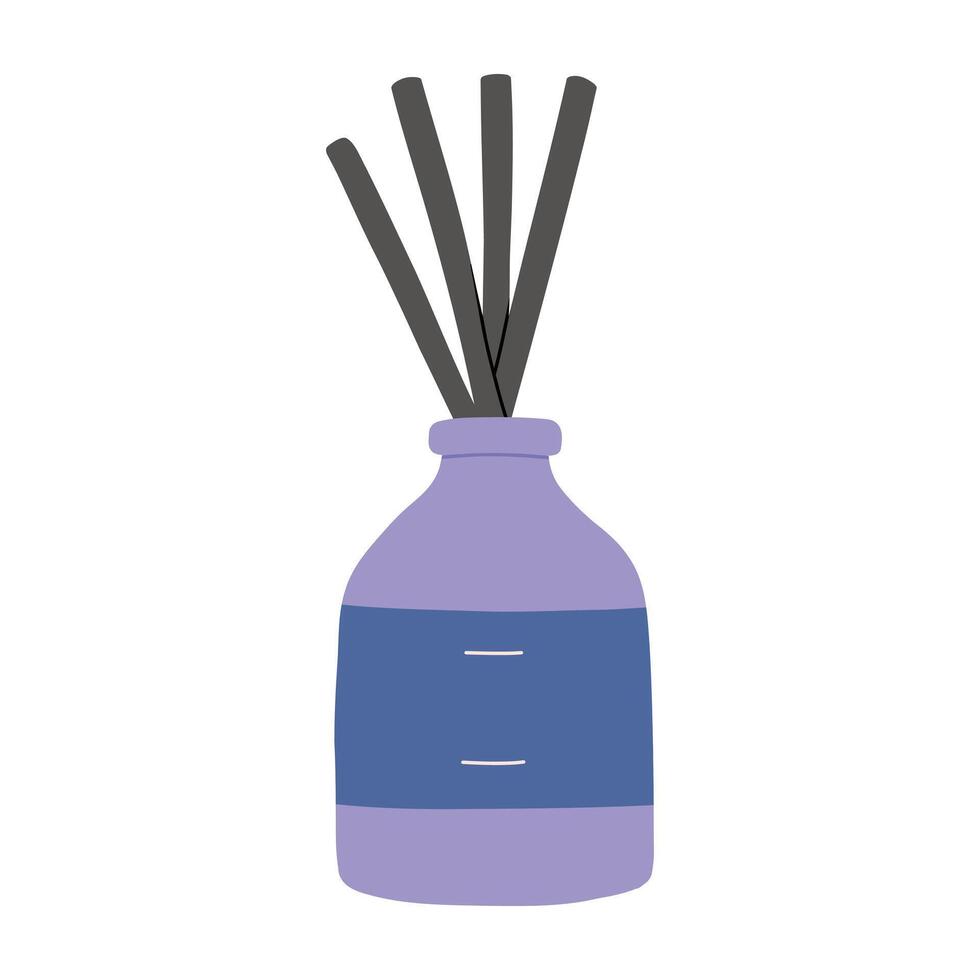 Aroma diffuser flat illustration isolated on a white background. vector