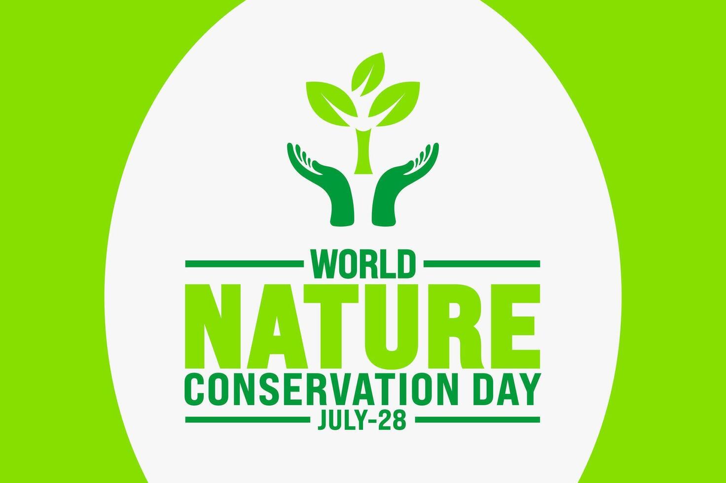 28 July is World Nature Conservation Day background template. Holiday concept. Use a background, banner, placard, card, and poster design template with text inscription and standard color. vector