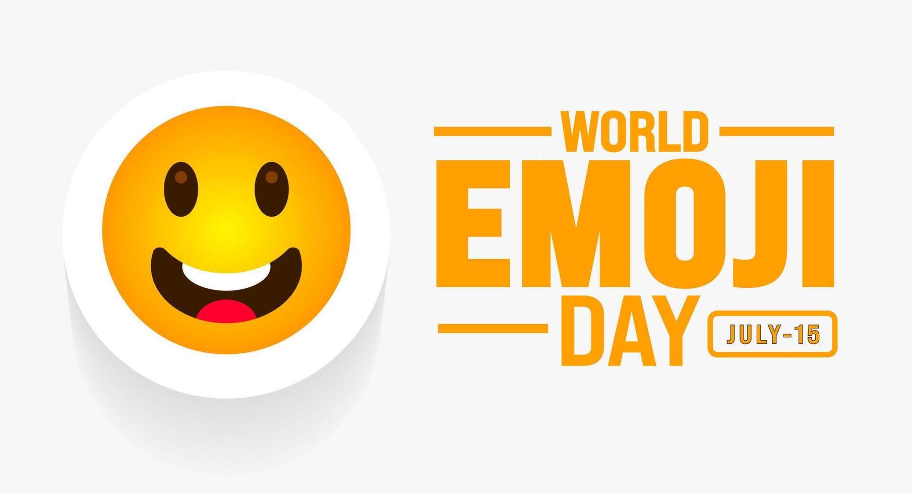 World Emoji Day background template. Holiday concept. Use a background, banner, placard, card, and poster design template with text inscription and standard color. vector