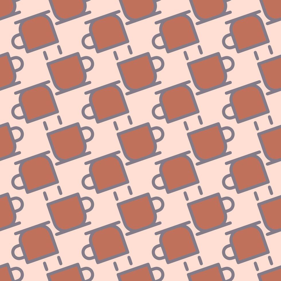 coffee cups on a pink background vector