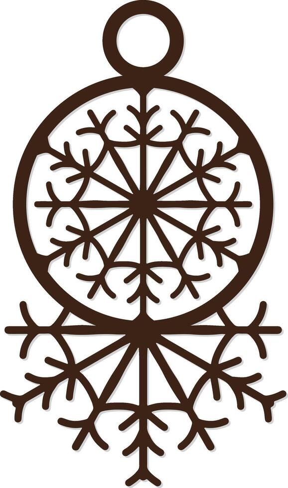 laser cut Personalised Snowflake Christmas Ornaments decoration vector