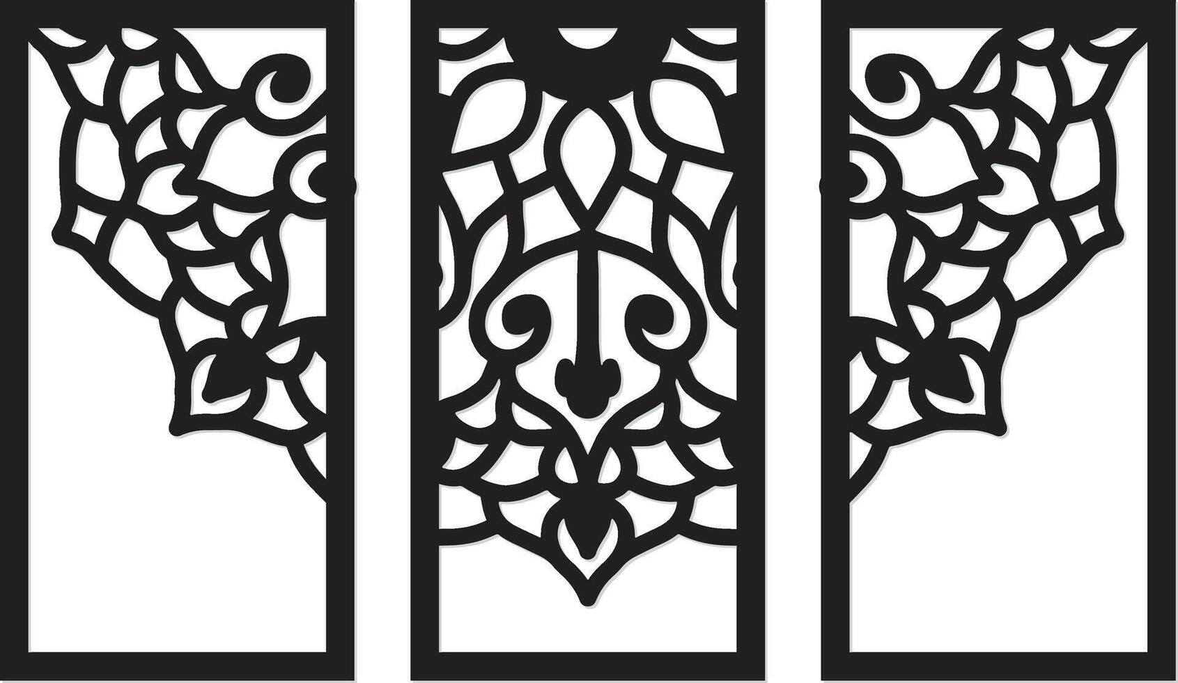 laser cut decorative panels for walls, vector