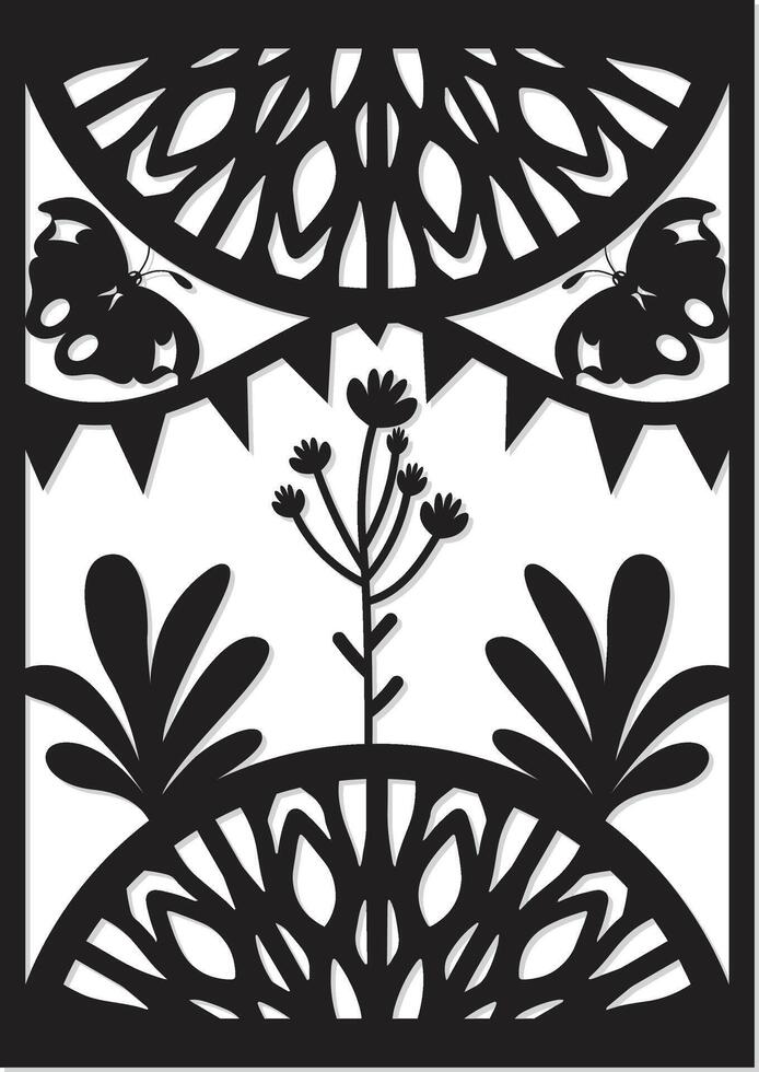 laser cut decorative panels for walls, vector