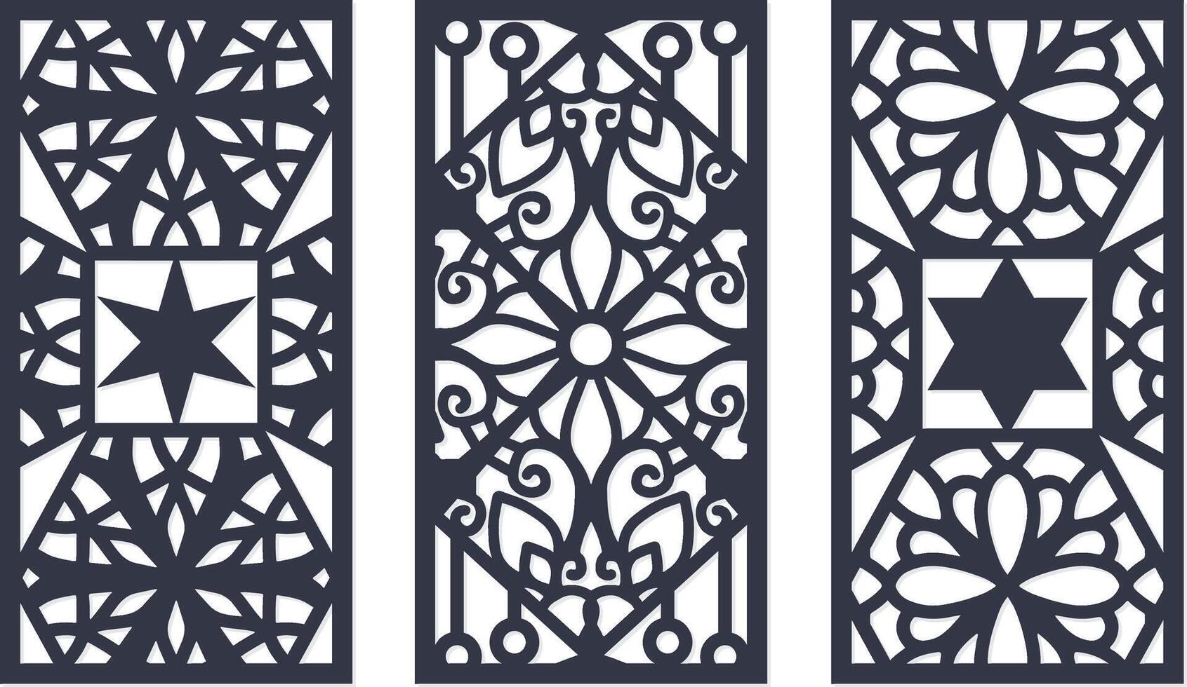 laser cut decorative panels for walls vector