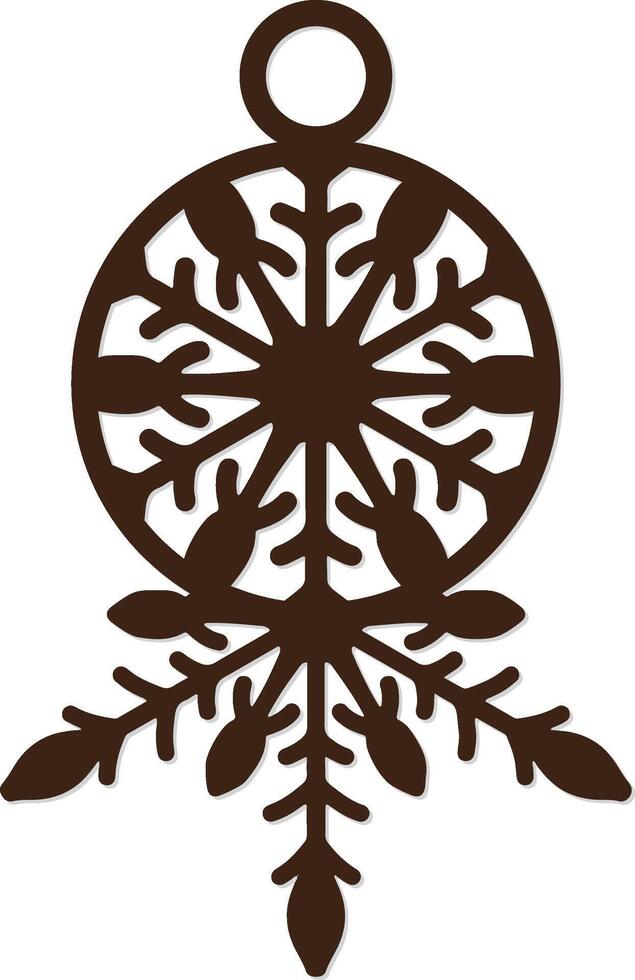 laser cut Personalised Snowflake Christmas Ornaments decoration vector