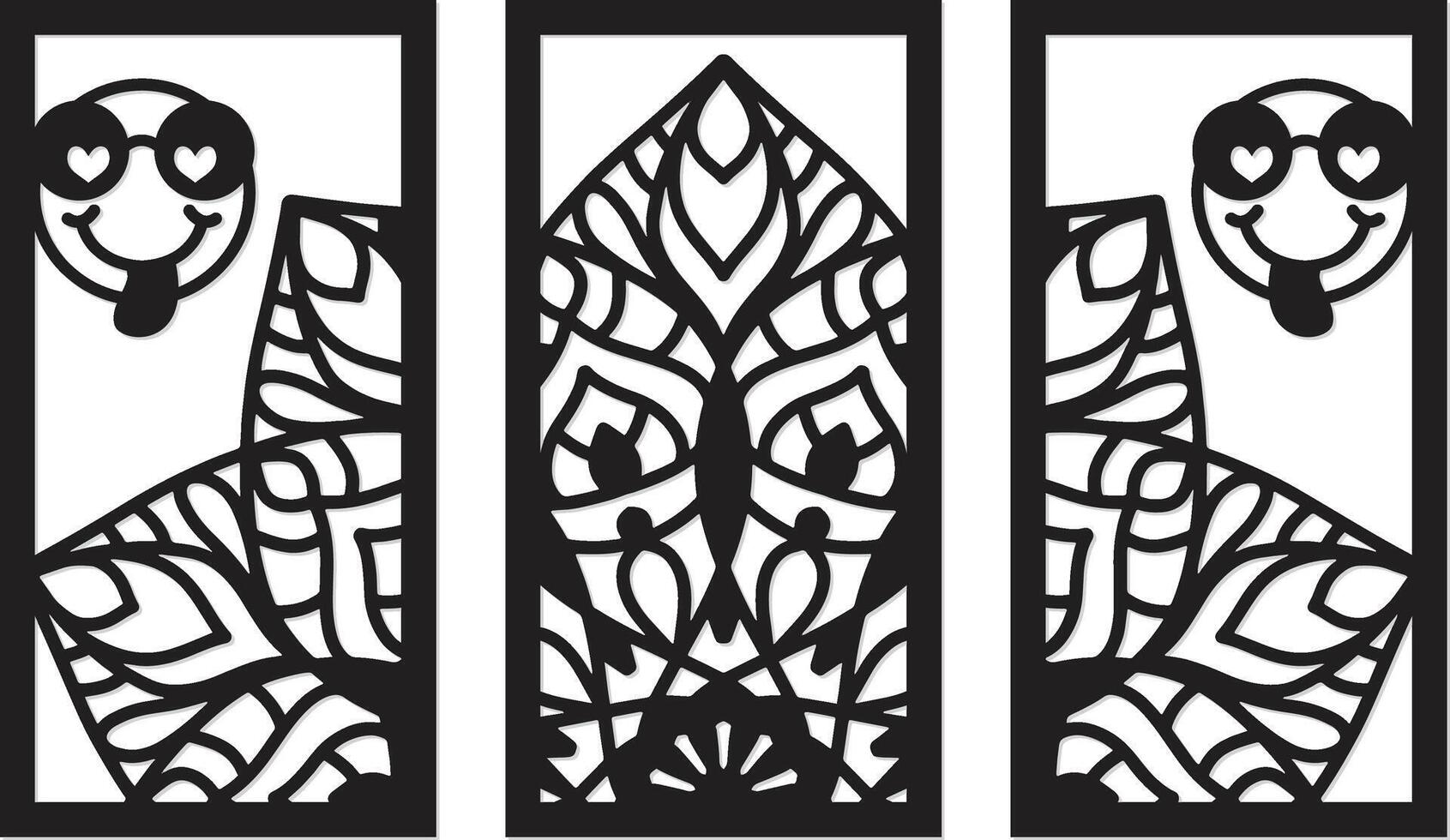 laser cut decorative panels for walls, vector