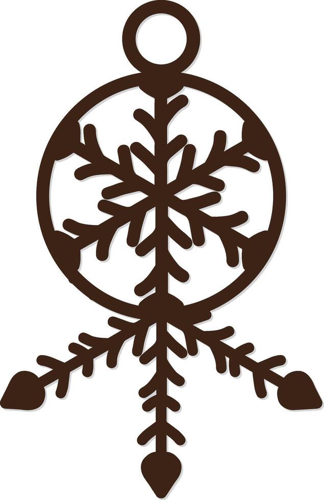 laser cut Personalised Snowflake Christmas Ornaments decoration vector