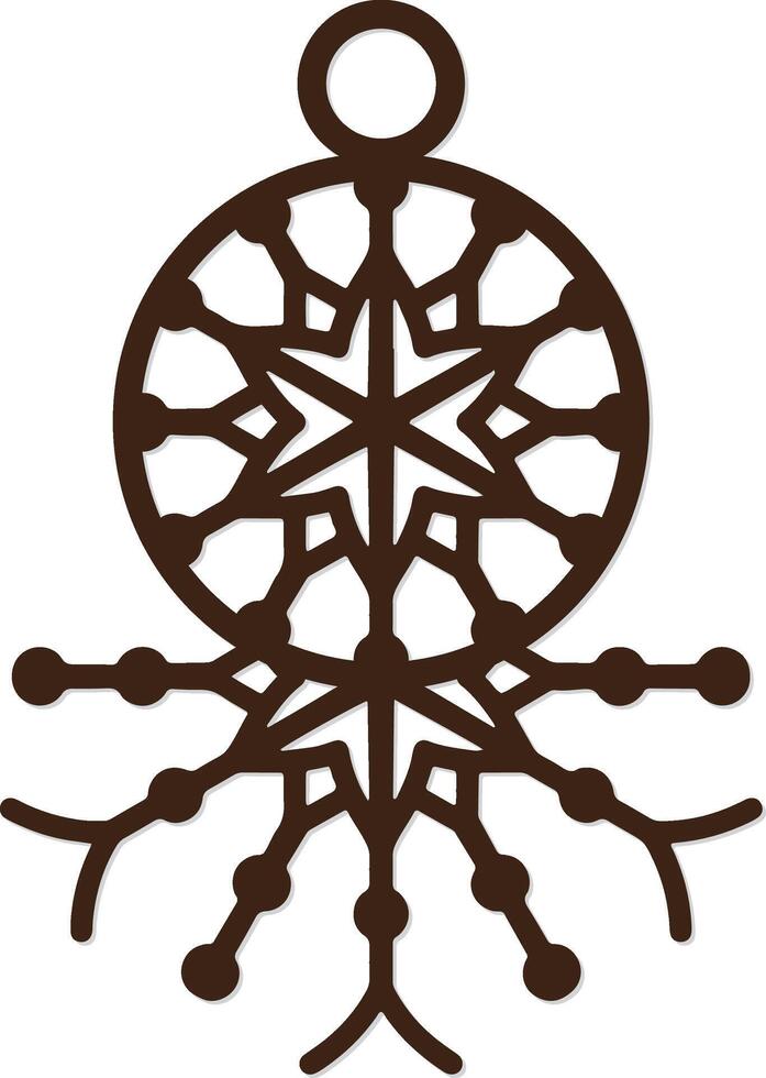 laser cut Personalised Snowflake Christmas Ornaments decoration vector