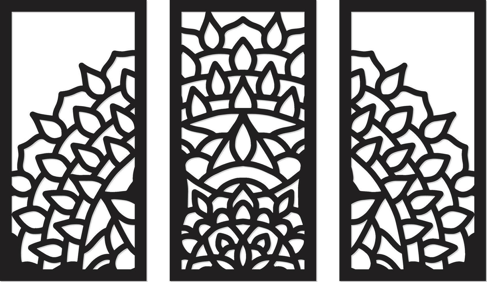 laser cut decorative panels for walls, vector