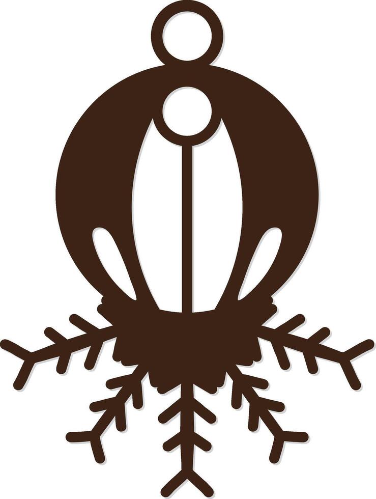 laser cut Personalised Snowflake Christmas Ornaments decoration vector