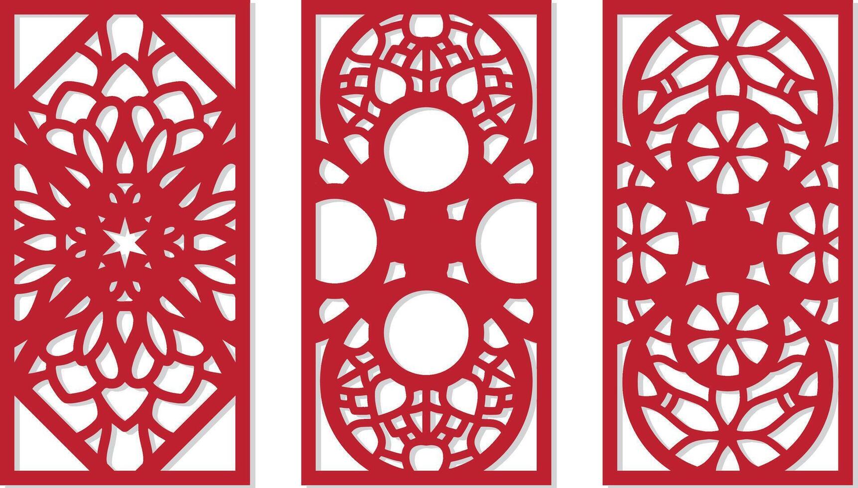 laser cut decorative panels for walls, vector