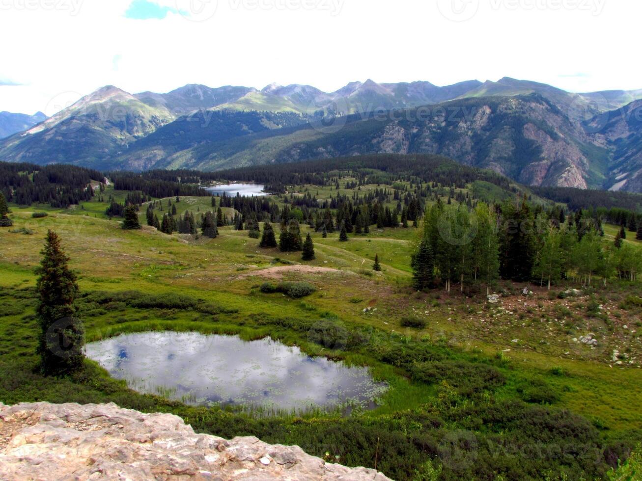 Peaceful High Elevation Mountain Landscape at Molas Pass Summit in Colorado photo