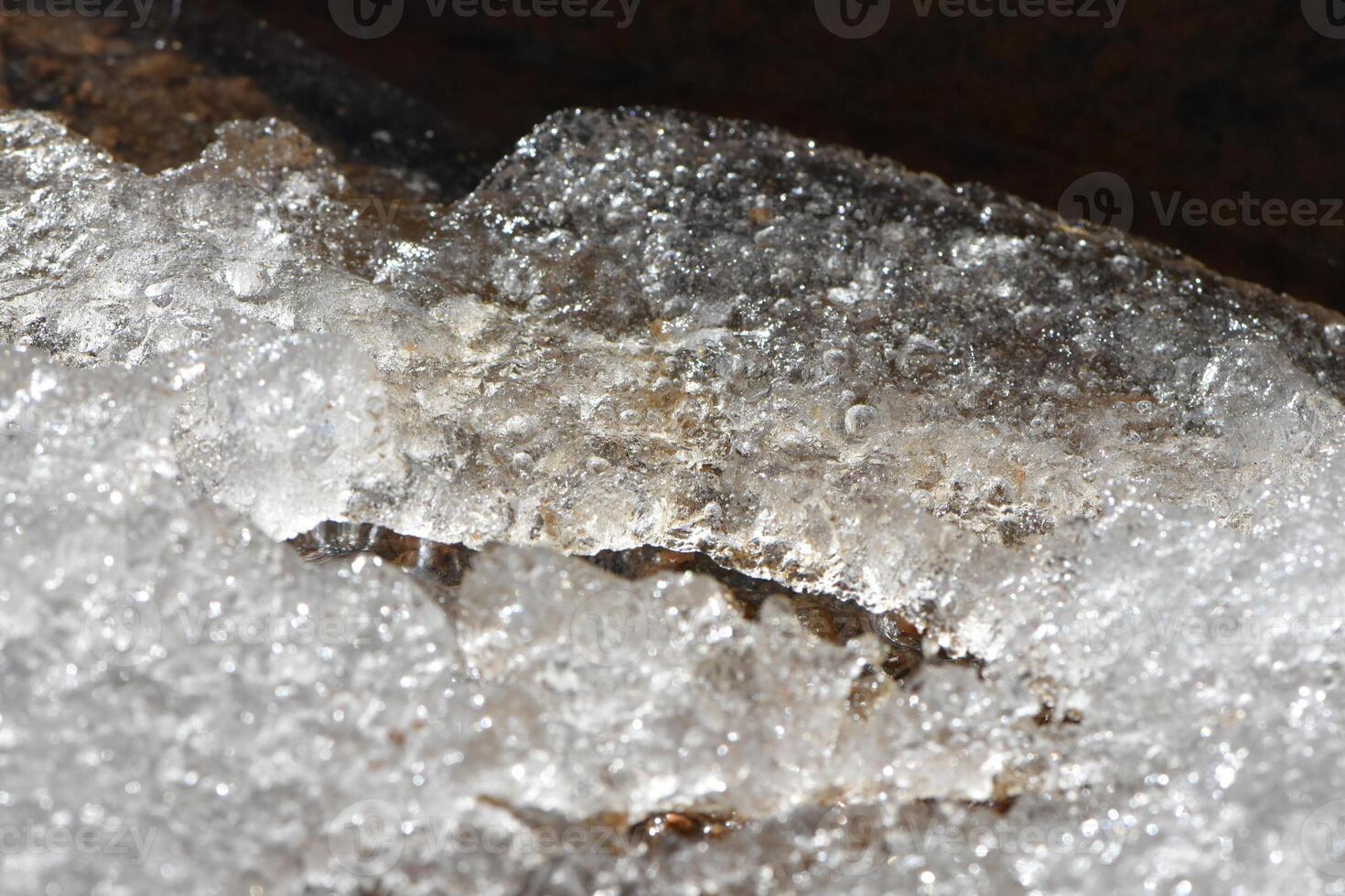 Close Up of Ice Covering Rocks, Barker Meadow Reservoir, Nederland, Colorado photo