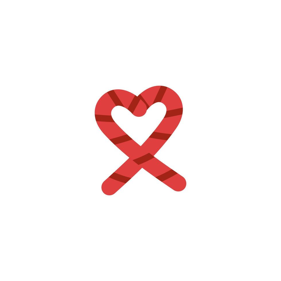 Heart shaped Christmas sticks. vector