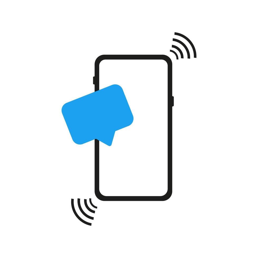 Smartphone have a message illustration. vector