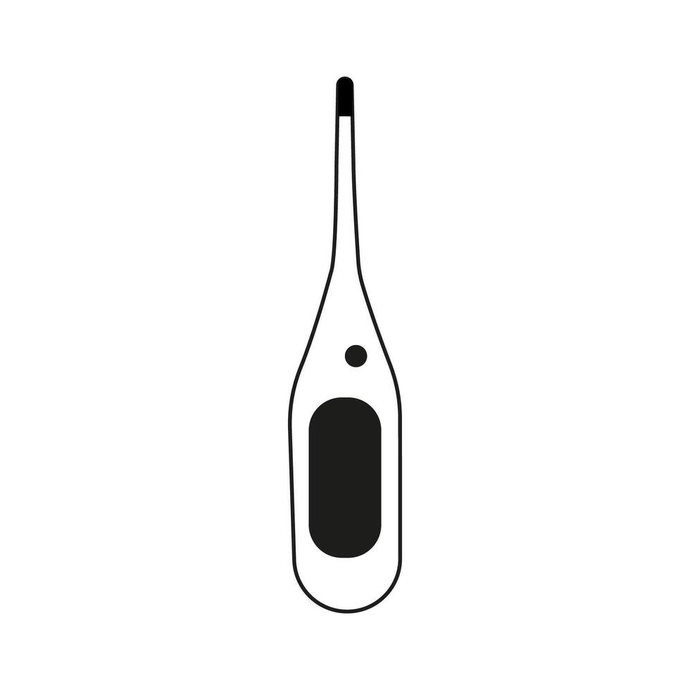 Thermometer icon for measuring body temperature. vector