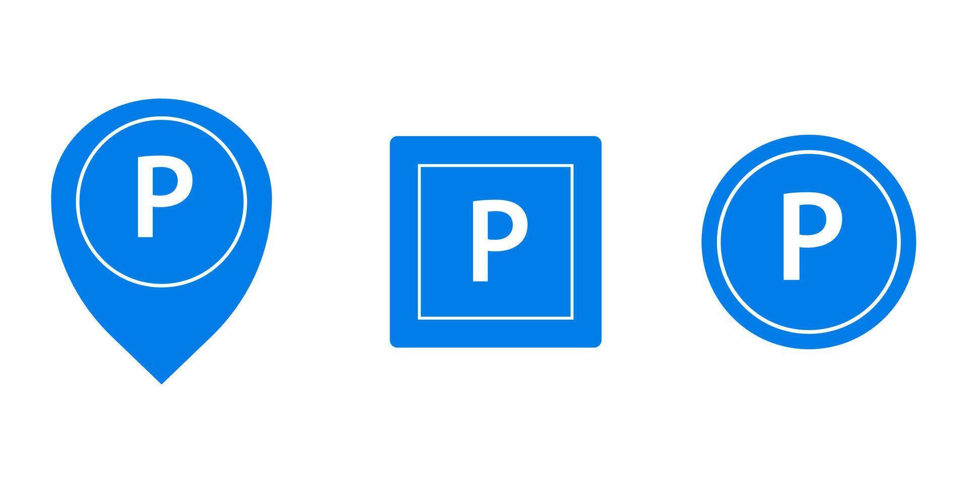 Parking signs icon vector