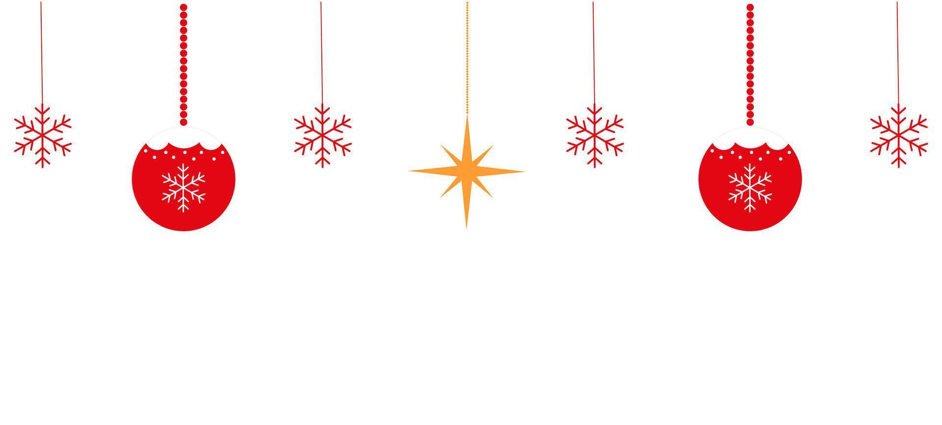 Christmas background with snowflakes and balls vector
