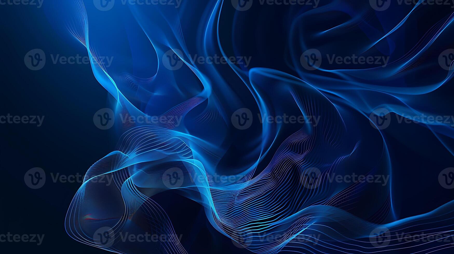 Smoke in dark background. Abstract swirling fog and light. photo
