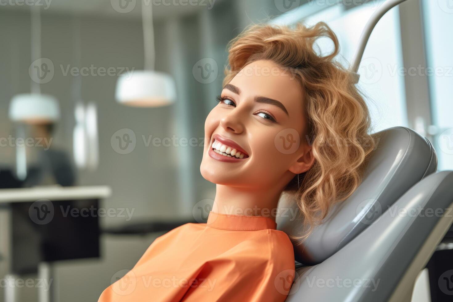 Smiling Woman at the Dentist photo