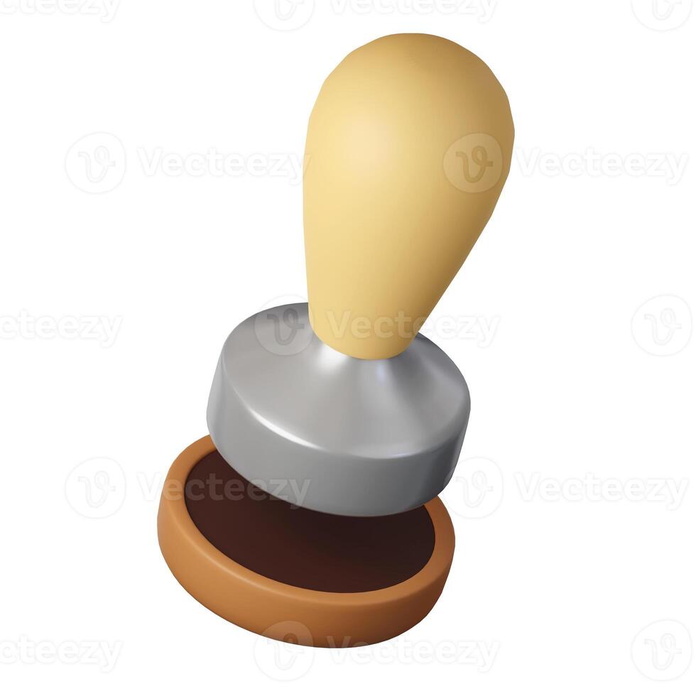 coffee temper Cartoon Style Isolated on a White Background. 3d illustration photo