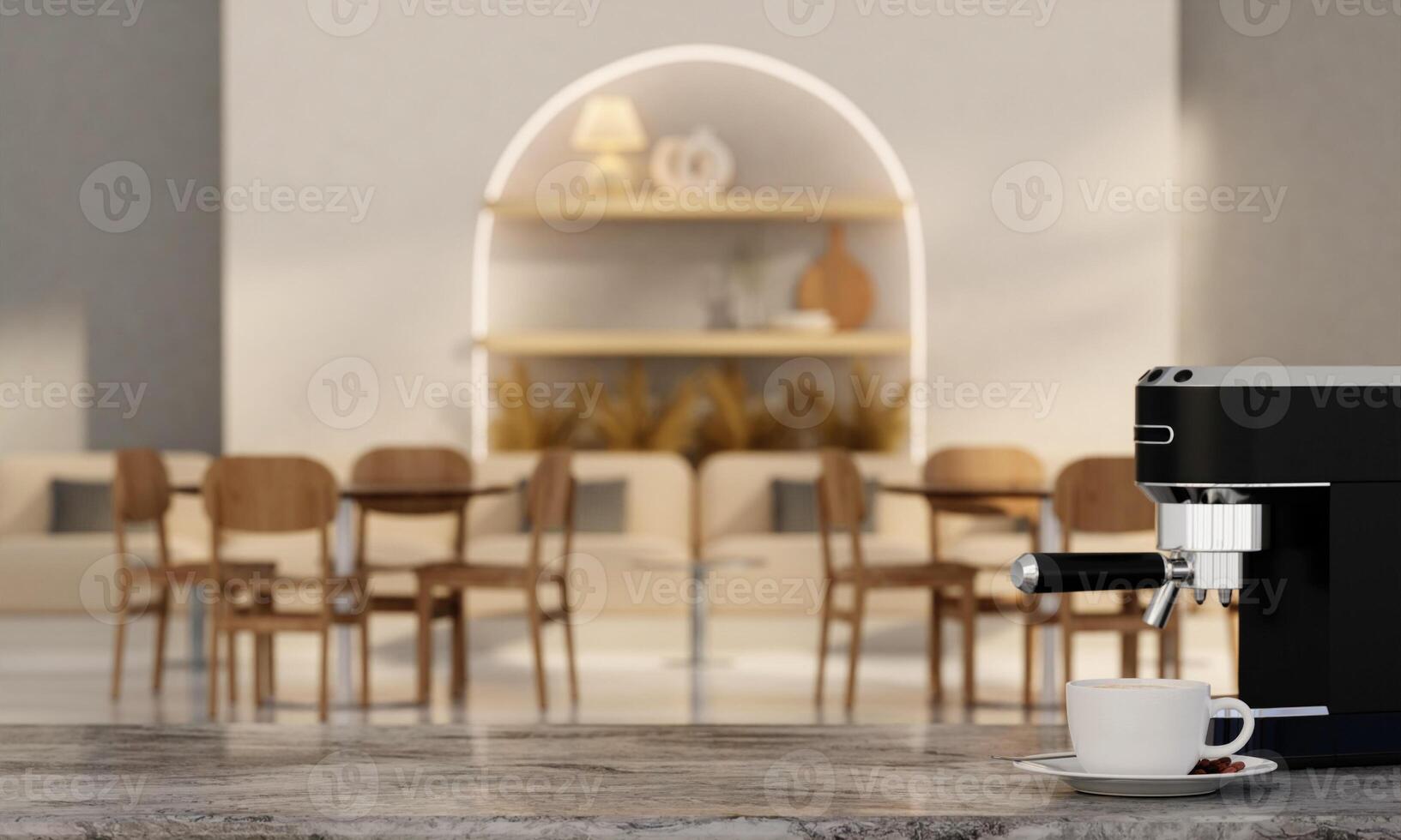 blank top ceramic with luxury dining room table and chair decorate with luxury style 3d render, white wall and ceramic floor 3d render, photo