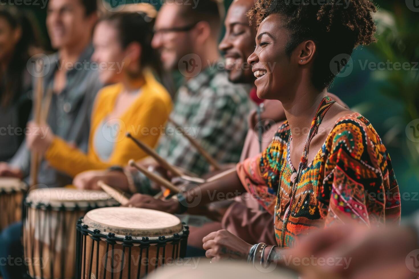 Diverse Team Building Drumming Workshop Promoting Unity, Rhythm, and Harmony photo