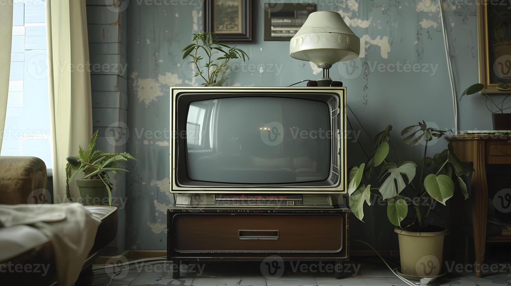 Retro Television Displays in boho livingroom photo