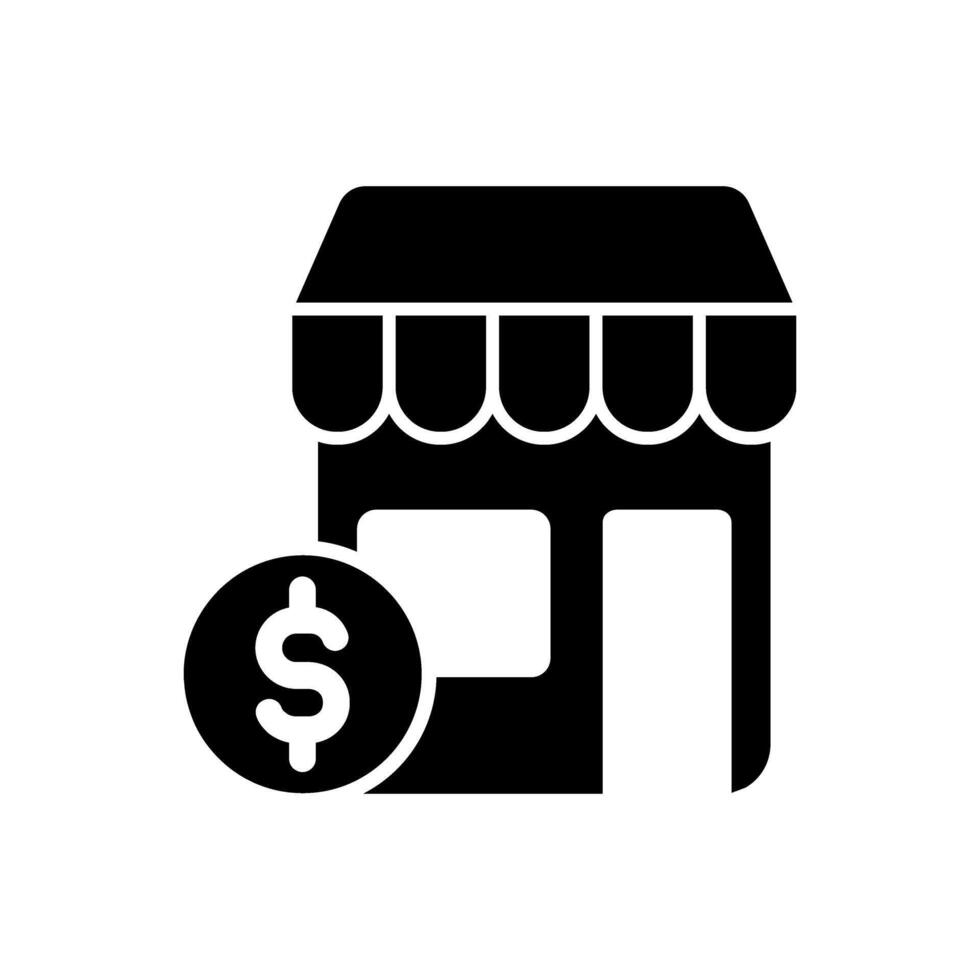 shop logo with dollar icon vector