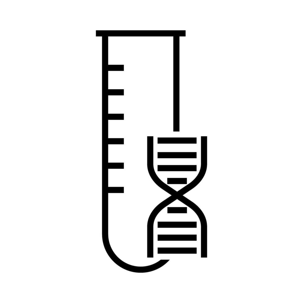 test tube and DNA symbol. laboratory and science icon vector