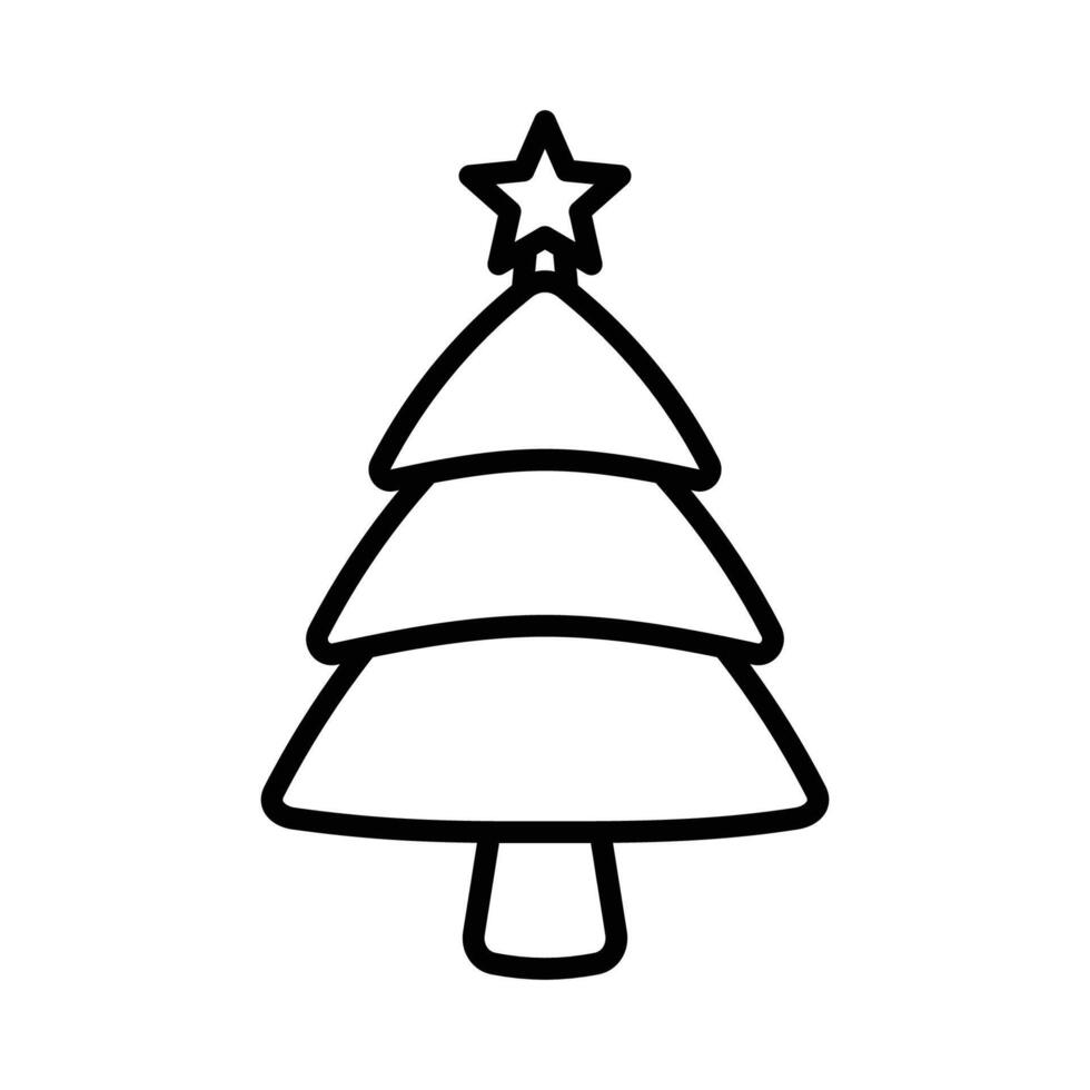 christmas tree icon design template simple and clean vector