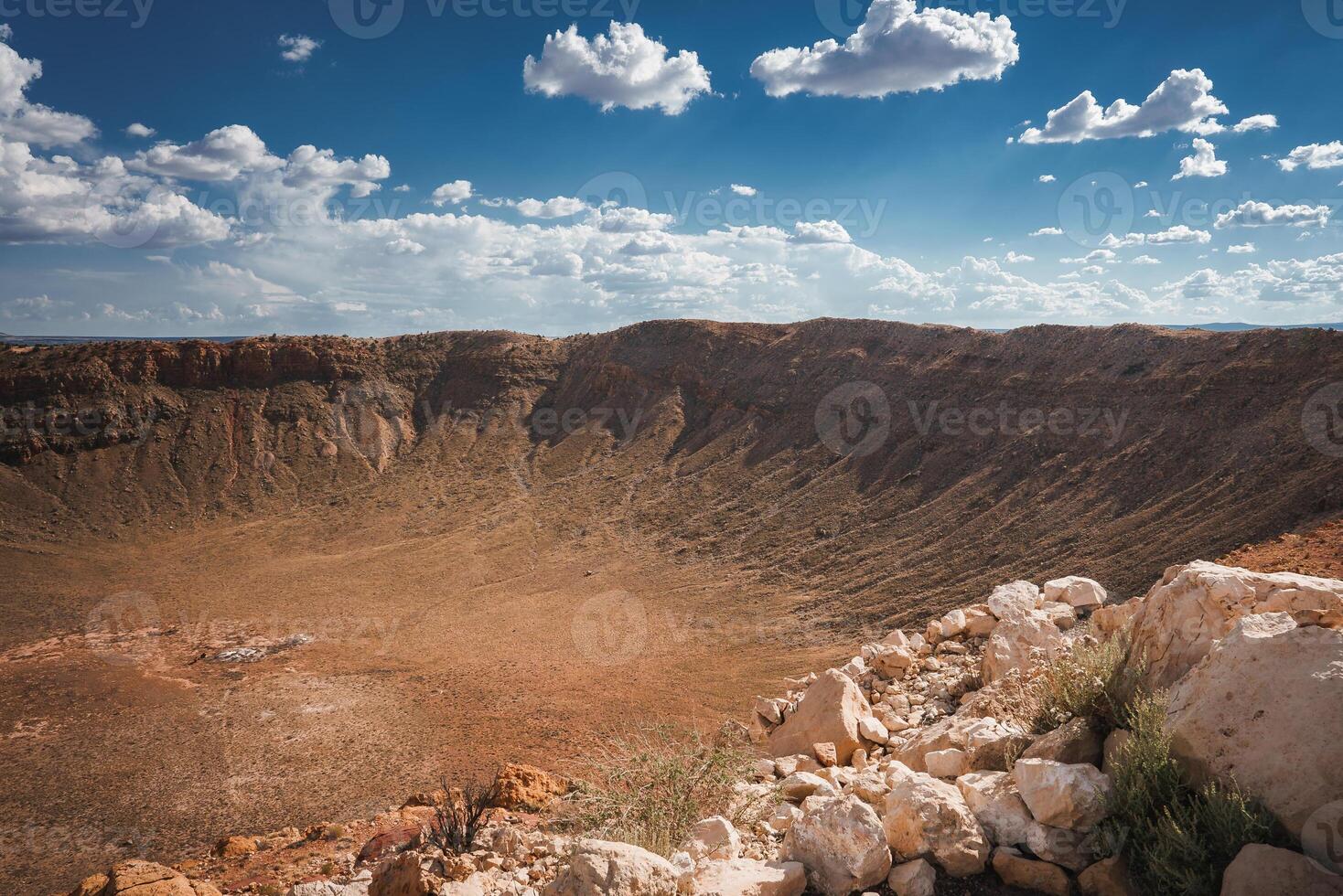 Panoramic View of Meteor Crater, Barringer Crater in Arizona, USA photo