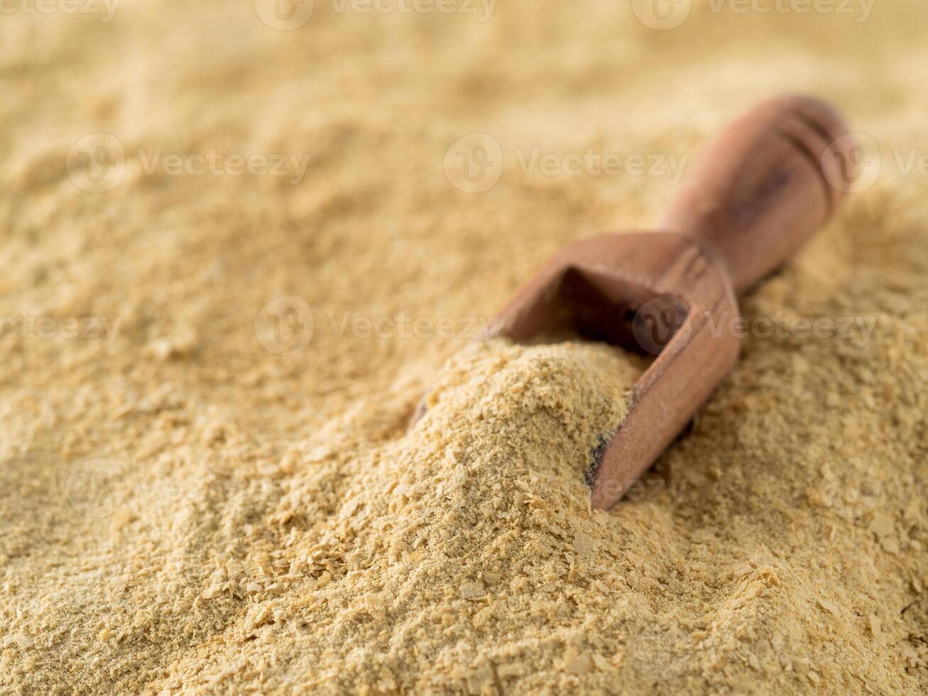 Nutritional inactive yeast top view photo