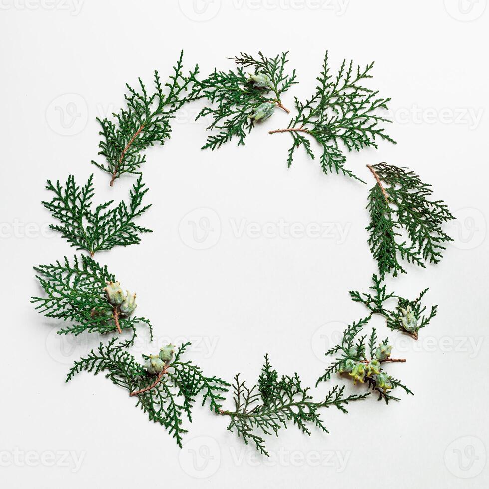 Minimal Christmas pattern with copy space photo